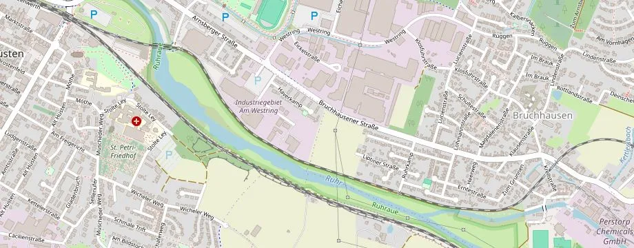 Karte mit der Lage des OBI Markt Arnsberg, Arnsberger Str. 85, 59759 Arnsberg