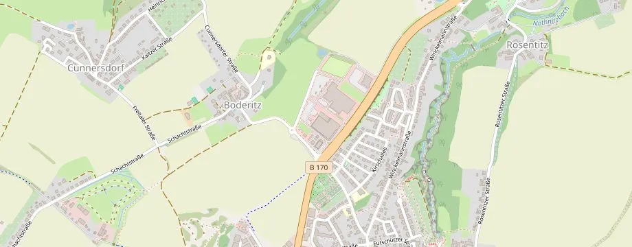 Karte mit der Lage des OBI Markt Bannewitz, An der Zschauke 2, 01728 Bannewitz