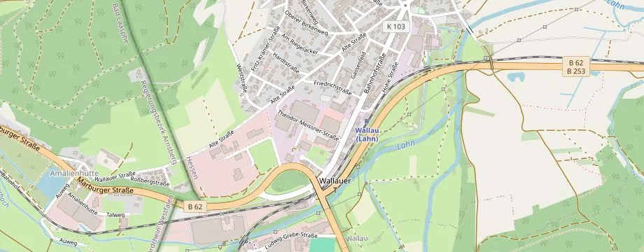 Karte mit der Lage des OBI Markt Biedenkopf, Theodor-Meißner-Str. 2, 35216 Biedenkopf