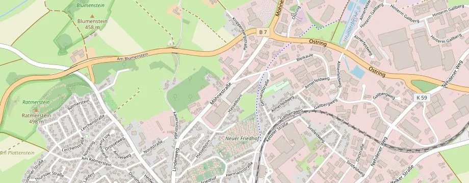Karte mit der Lage des OBI Markt Brilon, Möhnestr. 31, 59929 Brilon