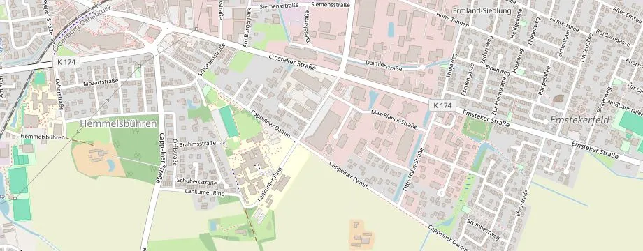 Karte mit der Lage des OBI Markt Cloppenburg, Lankumer Ring 15, 49661 Cloppenburg