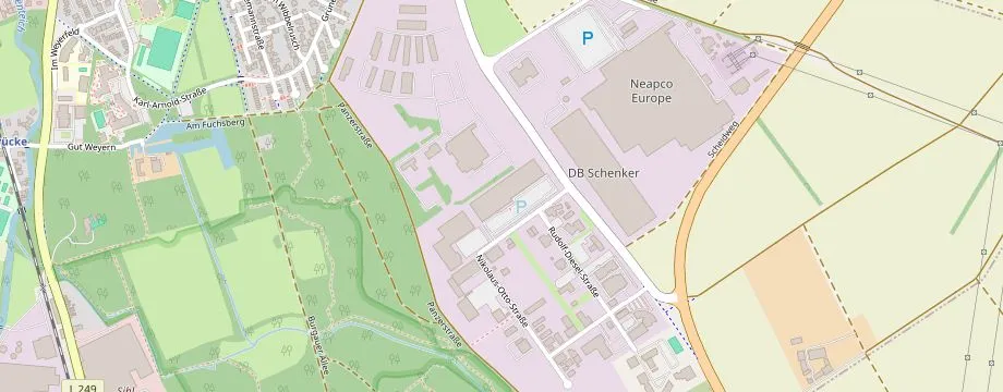 Karte mit der Lage des OBI Markt Düren, Nikolaus-Otto-Str. 2, 52351 Düren