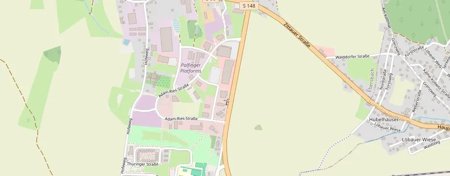 Karte mit der Lage des OBI Markt Ebersbach, Johann-Andreas-Schubert-Str.13, 02730 Ebersbach