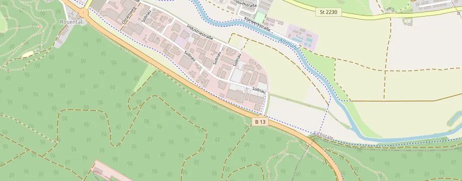 Karte mit der Lage des OBI Markt Eichstätt, Sollnau 38, 85072 Eichstätt