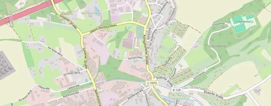 Karte mit der Lage des OBI Markt Eisenberg, Königshofener Str. 25, 07607 Eisenberg