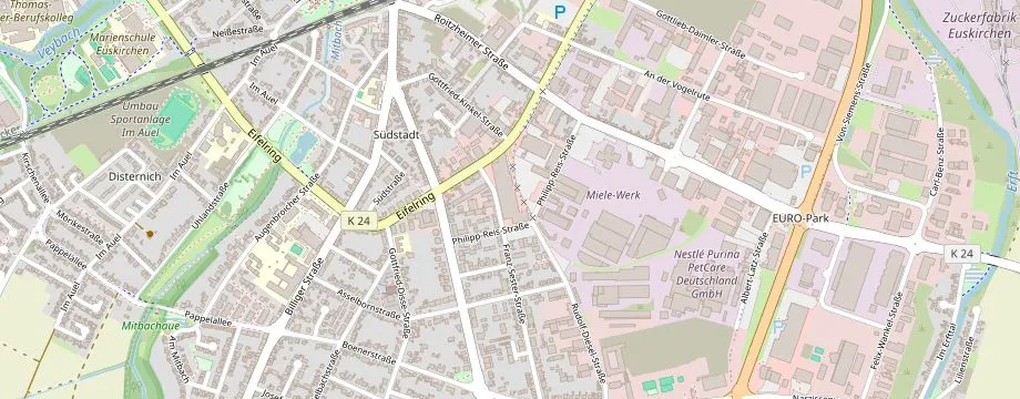 Karte mit der Lage des OBI Markt Euskirchen, Eifelring 38-42, 53879 Euskirchen