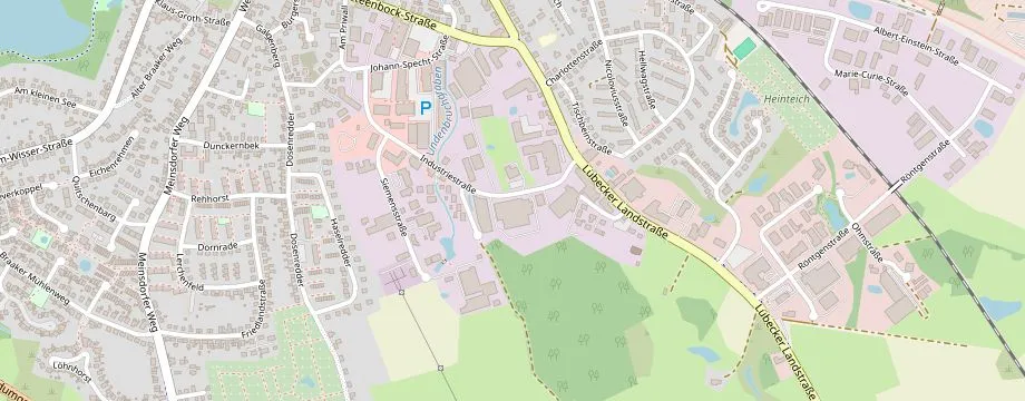 Karte mit der Lage des OBI Markt Eutin, Industriestraße  12, 23701 Eutin