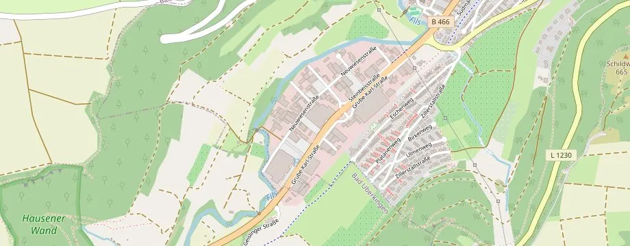 Karte mit der Lage des OBI Markt Geislingen an der Steige, Neuwiesenstraße 31, 73312 Geislingen an der Steige