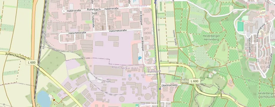 Karte mit der Lage des OBI Markt Heidelberg, Im Breitspiel 18, 69126 Heidelberg