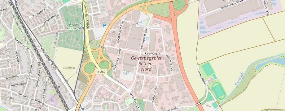 Karte mit der Lage des OBI Markt Laatzen, Lüneburger Straße 24, 30880 Laatzen