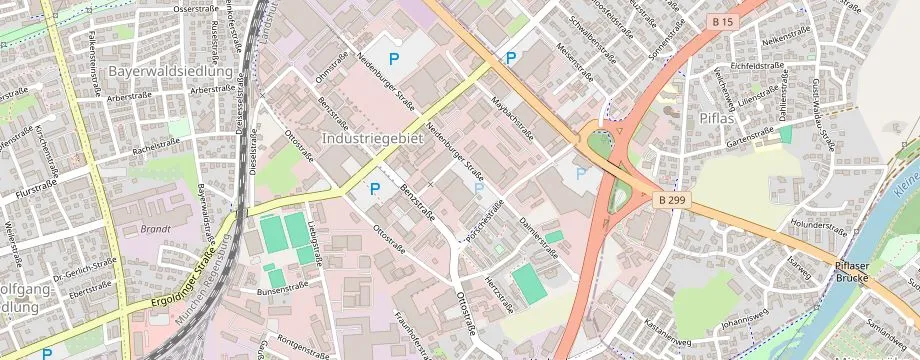 Karte mit der Lage des OBI Markt Landshut, Neidenburger Str. 1, 84030 Landshut