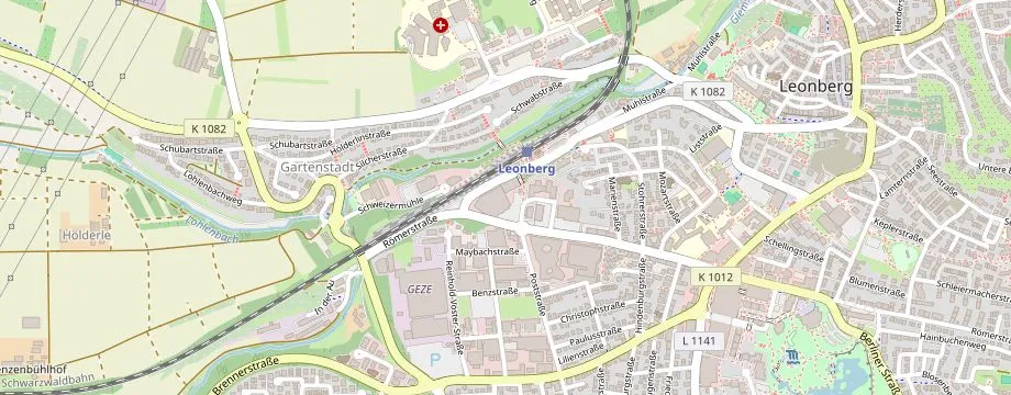 Karte mit der Lage des OBI Markt Leonberg, Römerstr. 7-9, 71229 Leonberg