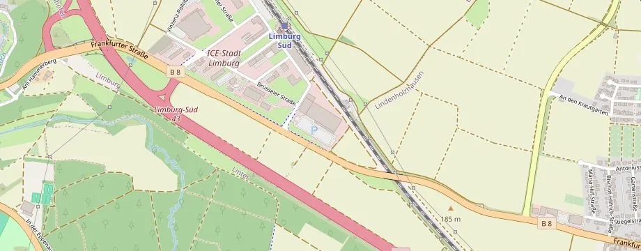 Karte mit der Lage des OBI Markt Limburg an der Lahn, Londoner Str. 13, 65552 Limburg an der Lahn