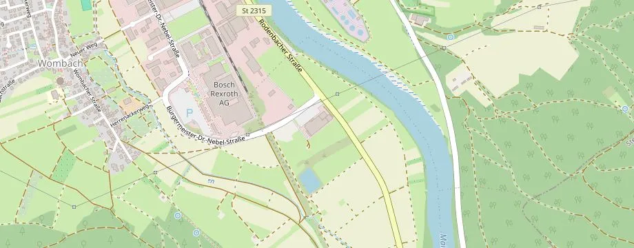 Karte mit der Lage des OBI Markt Lohr, Im Sandfeld 1, 97816 Lohr