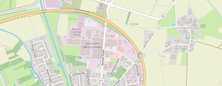 Karte mit der Lage des OBI Markt Lüchow, Konsul-Wester-Str. 15, 29439 Lüchow