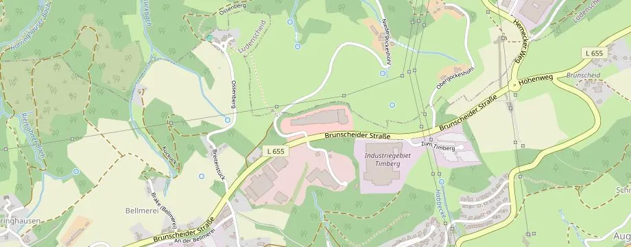 Karte mit der Lage des OBI Markt Lüdenscheid, Brunscheider Str. 51, 58513 Lüdenscheid