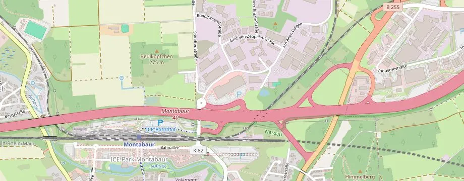 Karte mit der Lage des OBI Markt Montabaur, Am Alten Galgen 2, 56410 Montabaur