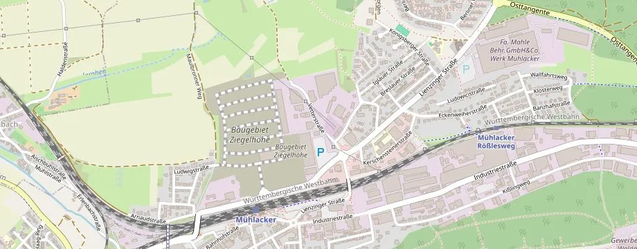 Karte mit der Lage des OBI Markt Mühlacker, Vetterstraße 19, 75417 Mühlacker
