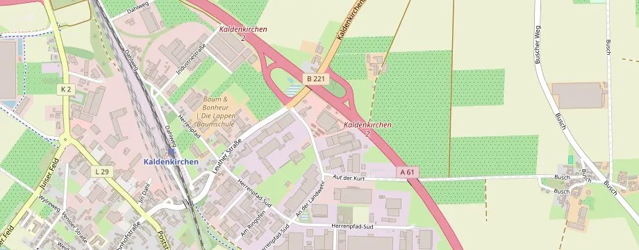 Karte mit der Lage des OBI Markt Nettetal, An der Landwehr 7-9, 41334 Nettetal