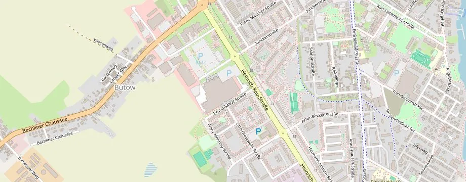 Karte mit der Lage des OBI Markt Neuruppin, Junckerstraße 26, 16816 Neuruppin