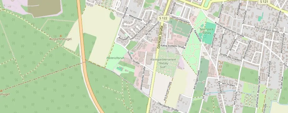 Karte mit der Lage des OBI Markt Niesky, Jänkendorfer Str. 4, 02906 Niesky