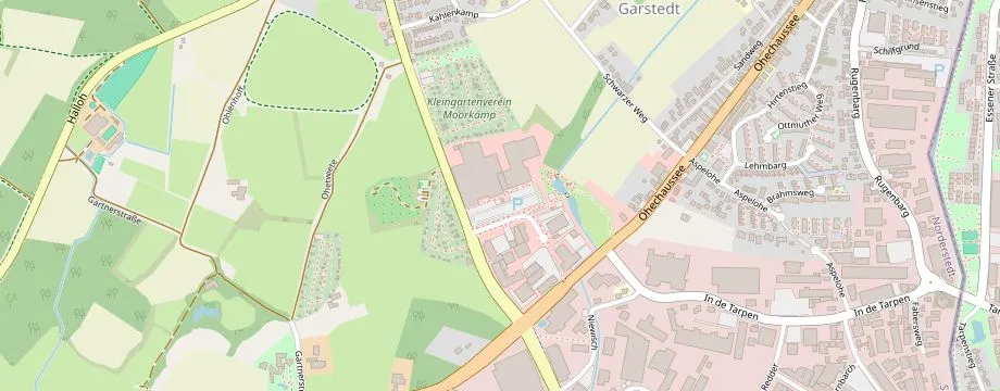 Karte mit der Lage des OBI Markt Norderstedt, Niendorfer Straße 85, 22848 Norderstedt