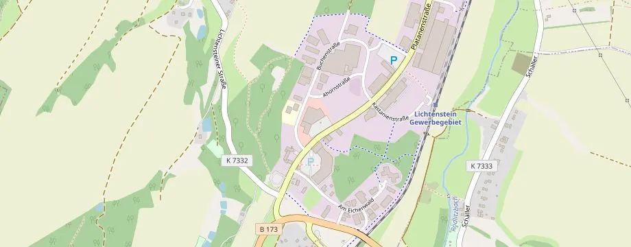 Karte mit der Lage des OBI Markt Sankt Egidien, Platanenstr. 5, 09356 Sankt Egidien