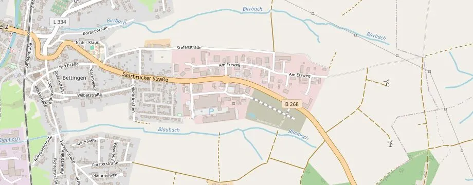 Karte mit der Lage des OBI Markt Schmelz, Franz Birringer Straße 12, 66839 Schmelz