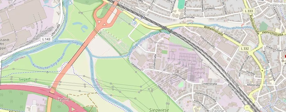 Karte mit der Lage des OBI Markt Siegburg, Isaac-Bürger-Str. 1, 53721 Siegburg