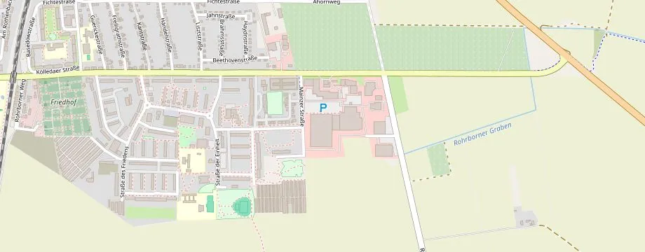 Karte mit der Lage des OBI Markt Sömmerda, Mainzer Str. 26, 99610 Sömmerda