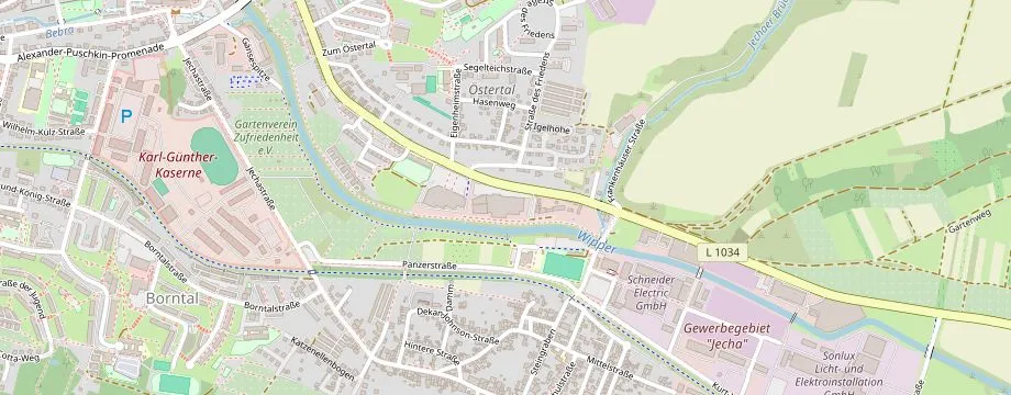 Karte mit der Lage des OBI Markt Sondershausen, Frankenhäuser Str. 52a, 99706 Sondershausen