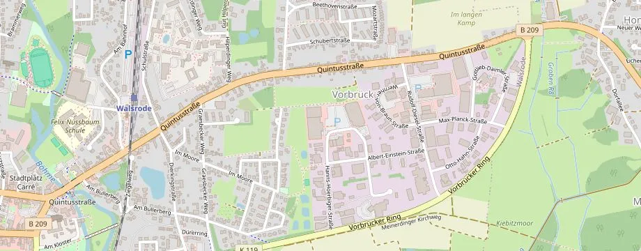 Karte mit der Lage des OBI Markt Walsrode, Heinrich-Hertz-Str. 7, 29664 Walsrode