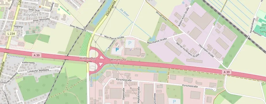Karte mit der Lage des OBI Markt Winsen, Max-Planck-Str. 20, 21423 Winsen